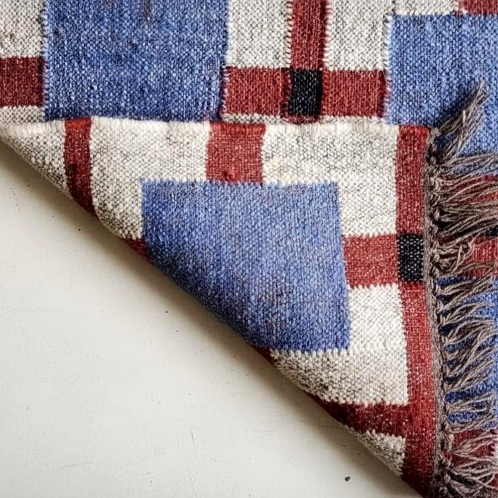 Handcrafted Jute Multicolor Vintage Dhurrie For Home